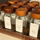 Wooden & Glass Jar Spices Set 16 pieces with Wooden Stand